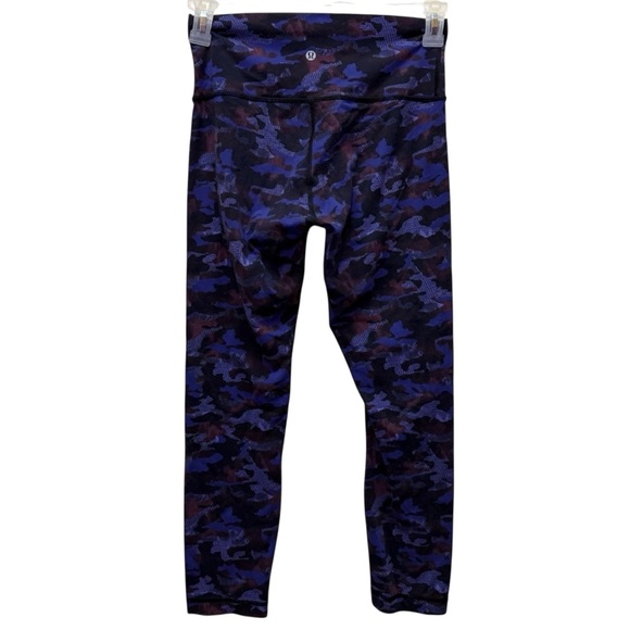 Lululemon Wunder Under Purple Camo Leggings - Picture 1 of 6